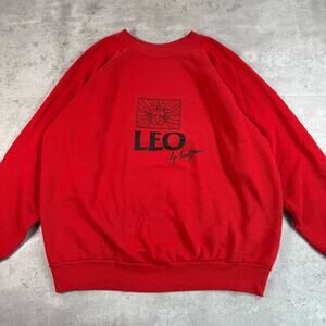 Vintage 80s Leo zodiac sign graphic crewneck sweatshirt size large usa made